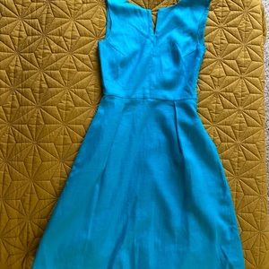 Kate Spade Turquoise Open Back Linen Dress